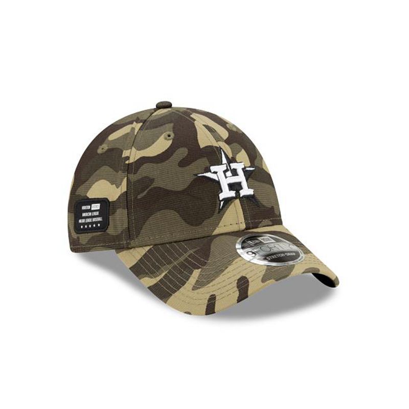 MLB Houston Astros Armed Forces Weekend Stretch Snap 9Forty Adjustable (ANQ5120) - Green New Era Caps